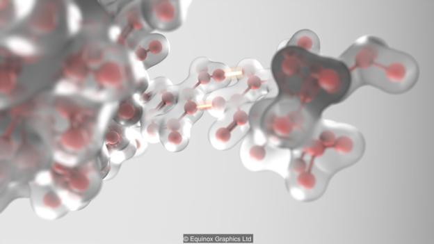 Illustration of part of a DNA molecule (Credit: Equinox Graphics Ltd)